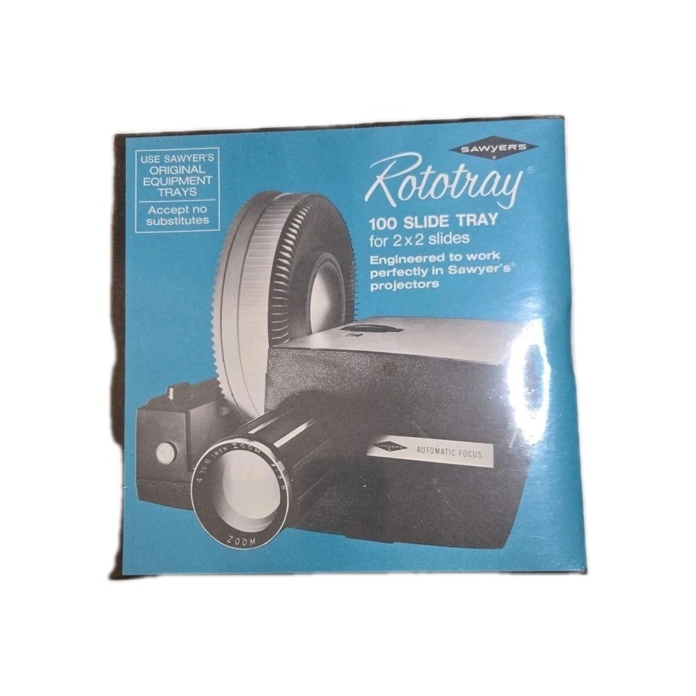 Sawyer's Rototray Rotary Projector Slide Tray 100 2x2, #6214 Brand New Sealed